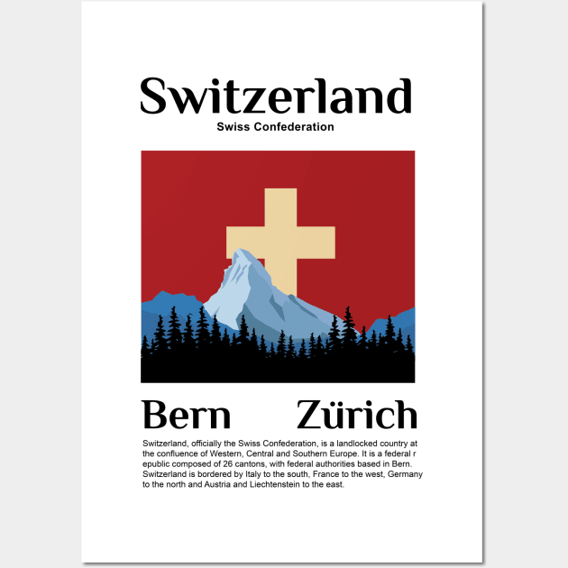 make a journey to Switzerland Wall Art by KewaleeTee